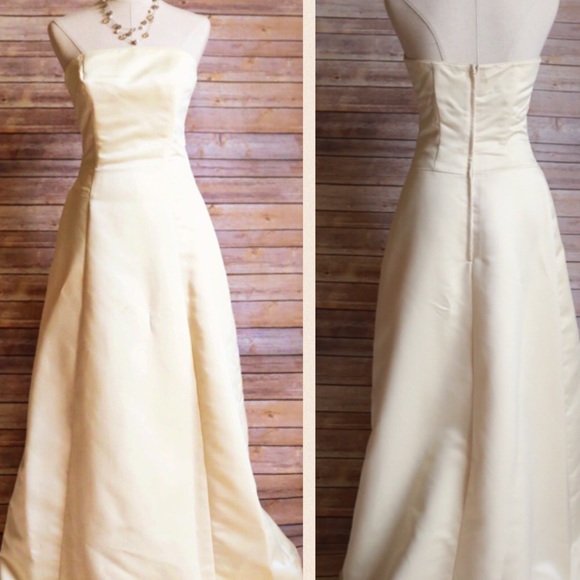 Soft Yellow Long A-line Bridesmaid Dress!
