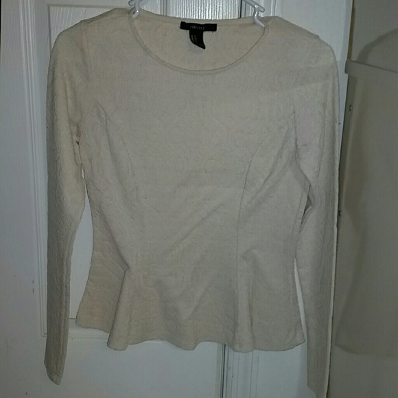 Peplum longsleeves shirt Size S