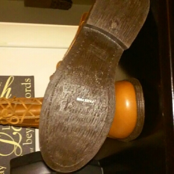 Chestnut colored combat boots - Picture 2 of 4