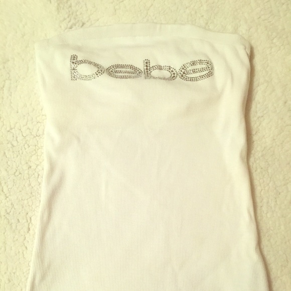 Bebe white tube top