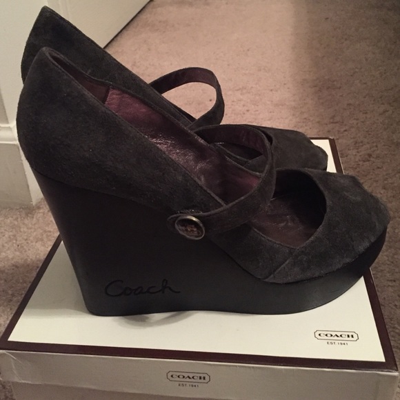 Coach Magda Kidsuede wedges - Picture 3 of 6