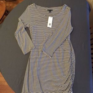 Shirred knit dress
