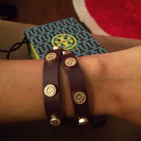Tory Burch Bracelet, Purple and Gold
