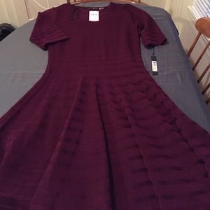 Sweater dress with ruffle skirt