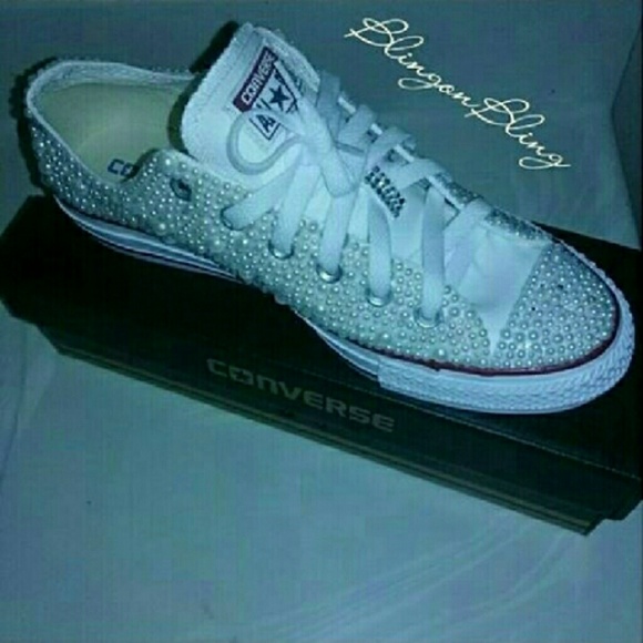 Customize pearl Converse Final price drop