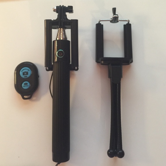 Selfie stick and iPhone tripod with remote