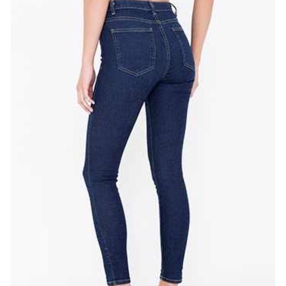American Apparel Dark Wash Indigo Pencil Jeans