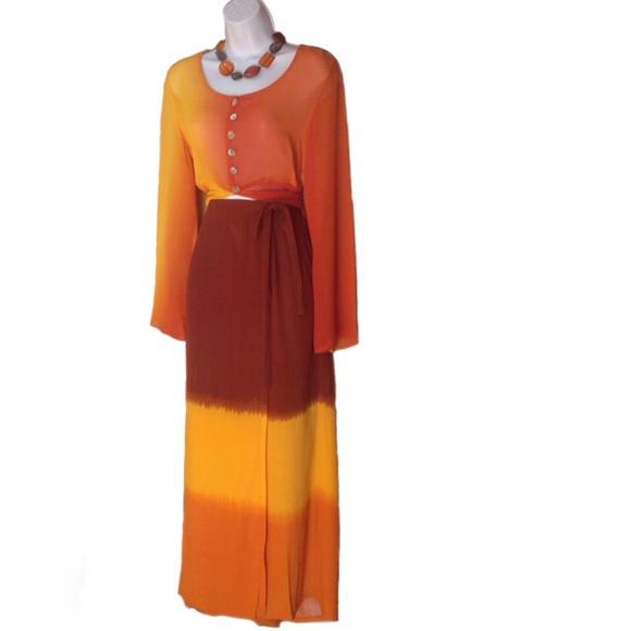 🎀 HP 🎀 Wrap-around Skirt with Sleeveless Blouse - Picture 3 of 4