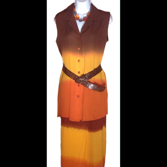 🎀 HP 🎀 Wrap-around Skirt with Sleeveless Blouse - Picture 4 of 4
