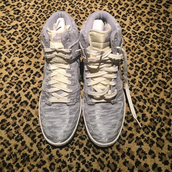Brand new never worn silver Nike wedge dunks