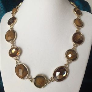 Anne Klein Tiger Eye Gold brown Necklace