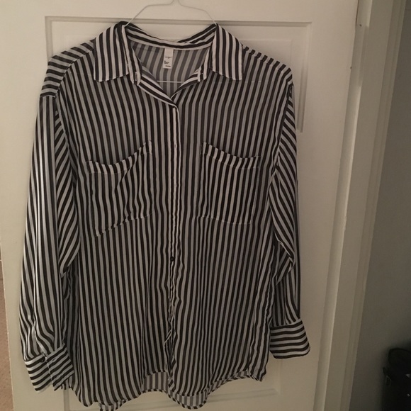 American Apparel chiffon sheer shirt