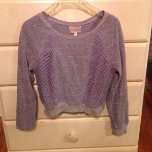 Cropped purple/gray sweatshirt from Marilyn Monroe