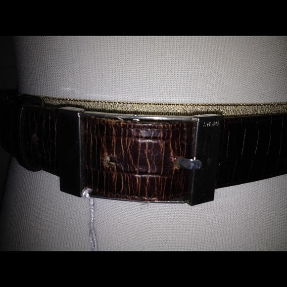 Italian alligator leather belt
