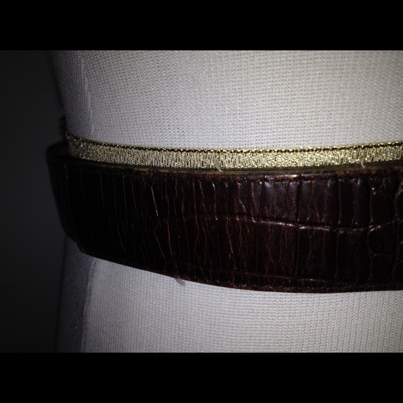 Italian alligator leather belt main image 4
