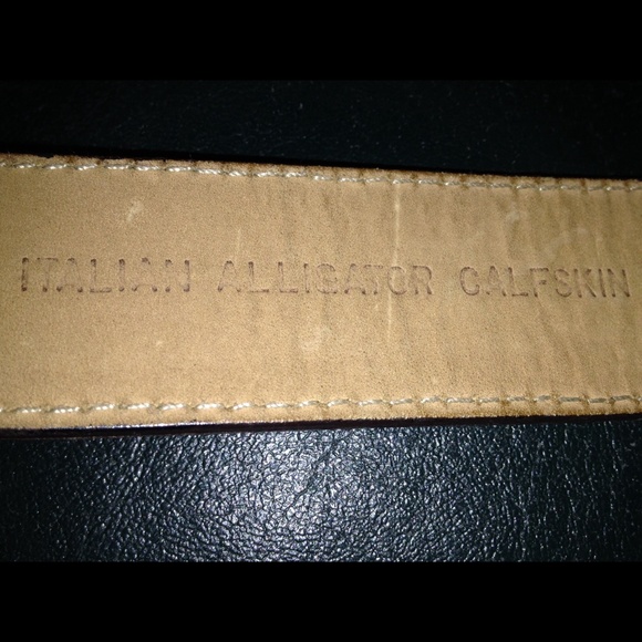 Italian alligator leather belt