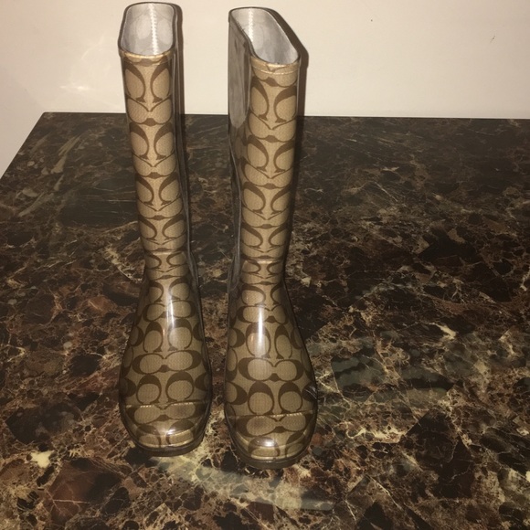 Authentic coach rain boots
