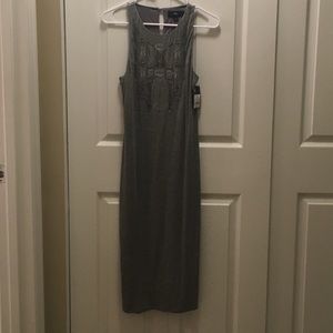 Beaded grey midi dress from Target. NWT
