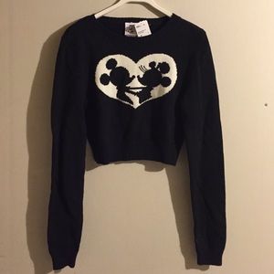 Minnie and Mickey cropped sweater