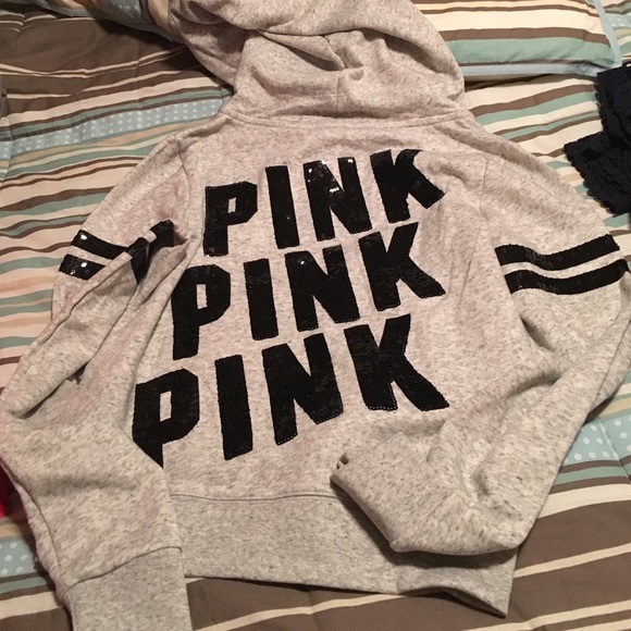 PINK Victoria's Secret Tops - 🎉HOST PIC🎉 PINK BLING FULL ZIP