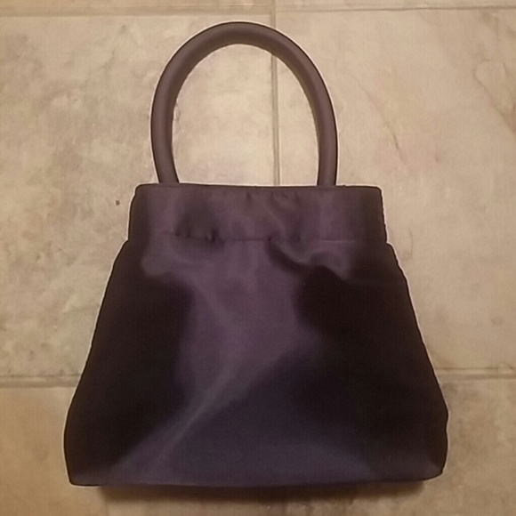 BLOOMINGDALE'S Black Small Satin Purse Bag - Picture 2 of 4