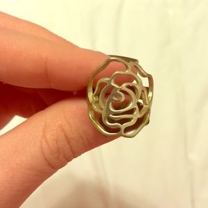 Unique Rose Design Silver Ring