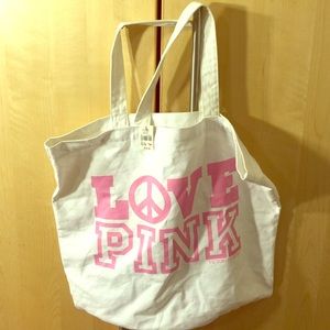 Pink tote bag