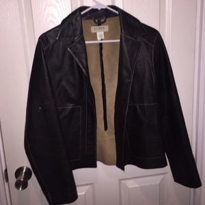 Womans J Crew Leather Jacket