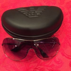 Emporio Armani men's shield sunglasses