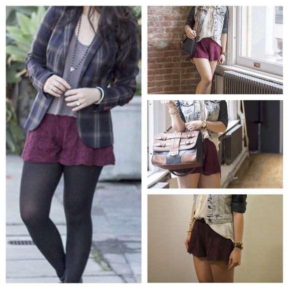 Burgundy Shorts