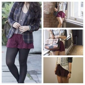 Burgundy Shorts