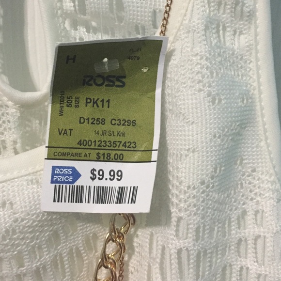 White Top with Necklace - Picture 3 of 3