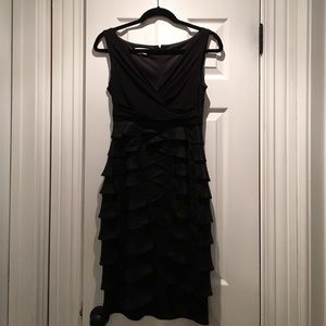 Little black dress with ruffle detail size 4