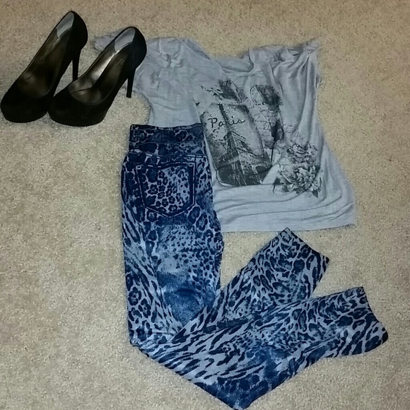 Animal Print Jeggings - Picture 2 of 2