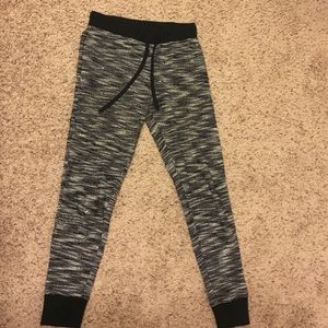 Black and white joggers