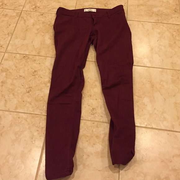 Burgundy Hollister pants
