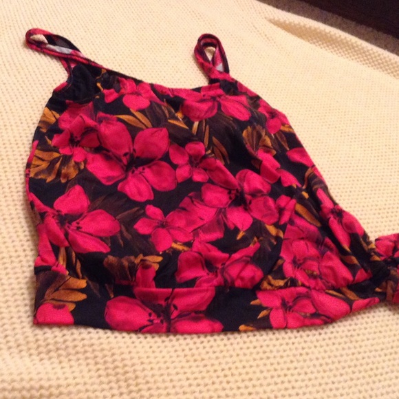 Tankini blouson swim top