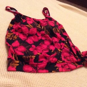 Tankini blouson swim top