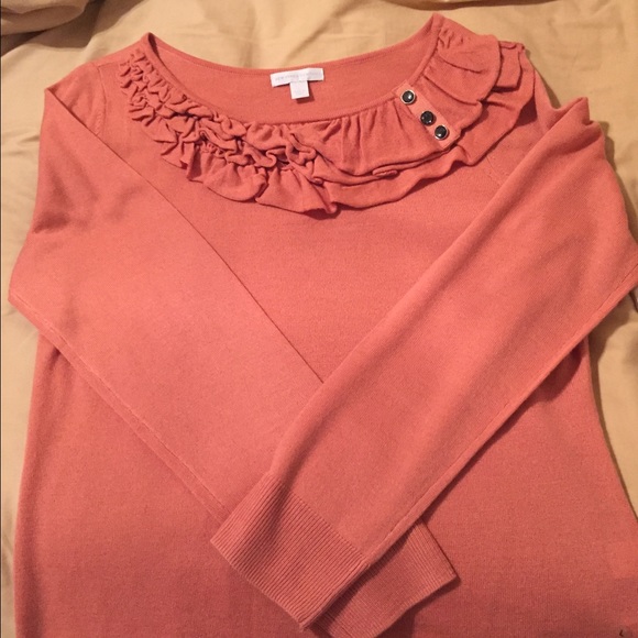 Coral Ruffled sweater