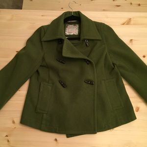 Old Navy Forest green peacoat