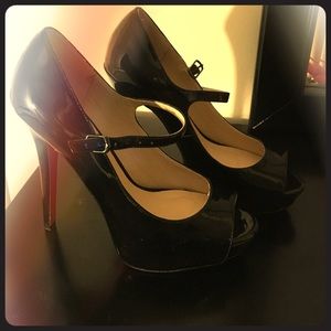 Gorgeous Glossy Stilettos with a Peep Toe!