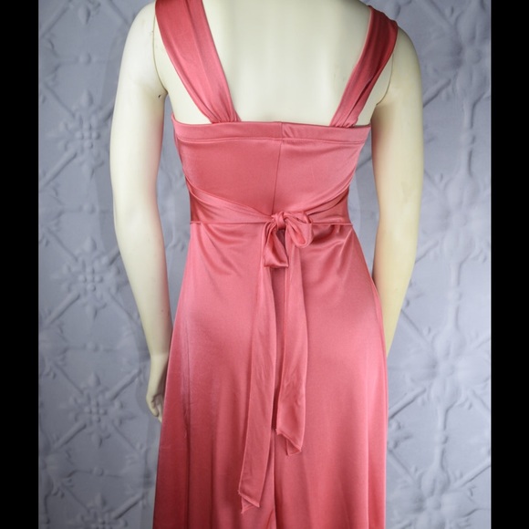Speechless Y2K pink coral empire waist satin formal dress homecoming dance prom - Picture 4 of 4