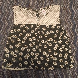 Sunflower/Lace Crop top Sz. M