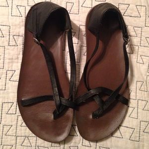 Black strap sandals