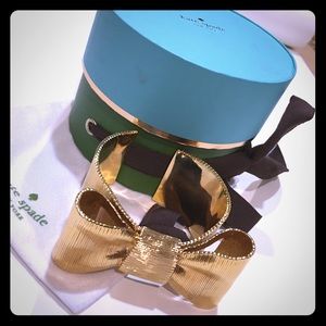 Kate Spade gold bow adjustable bracelet!