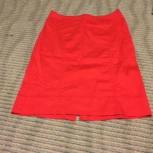 H&M red pencil skirt with slit