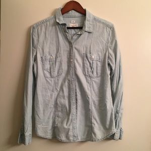 Loft: Light Blue Chambray Button Up