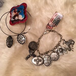 Western Earrings & Bracelet