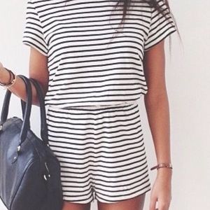 BDG Striped Soft Romper