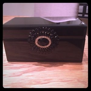Black glass jewelry box